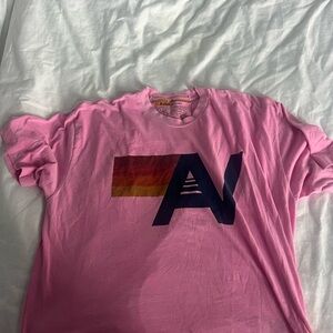 pink aviator nation logo tee XL